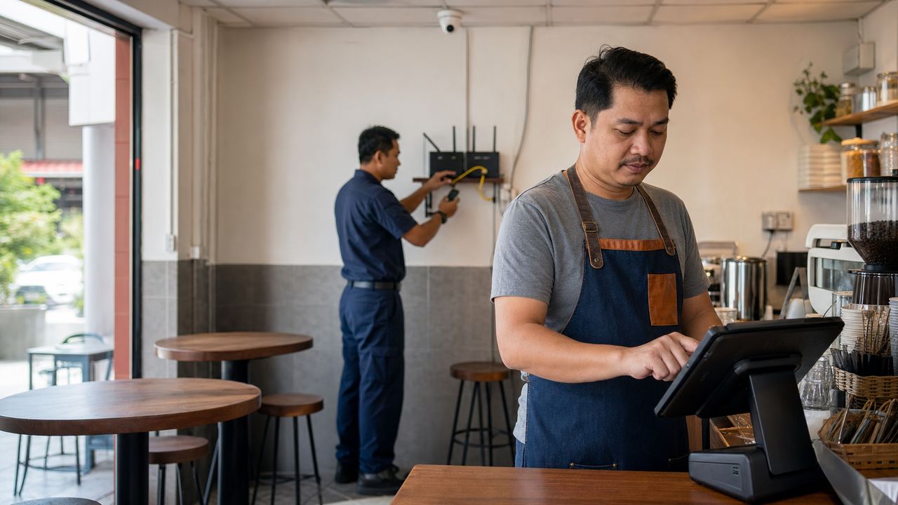 Rangkaian Untuk Kafe di Sekinchan